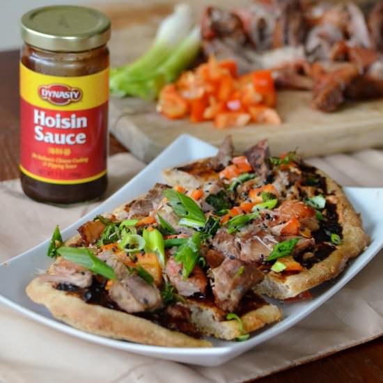 Duck Pizza with Hoisin and Scallion - Recipe photo by Obsessive Cooking Disorder