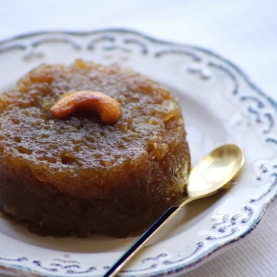 Ash Gourd Jaggery Halwa - Recipe photo by blend with spices