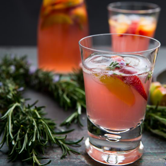 Peach Rhubarb Rosemary Blossom Ice - Recipe photo by Multiculti