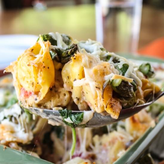 Easy Asparagus Tortellini Bake - Recipe photo by The Food Charlatan