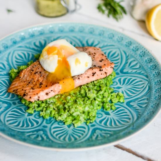 Rosemary Salmon & Minted Peas - Recipe photo by AFeastForTheEyes