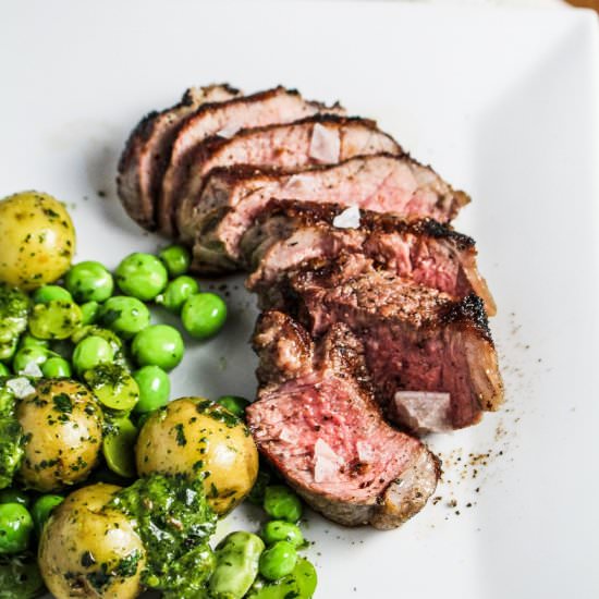 Grilled Spring Lamb - Recipe photo by kitchendoor