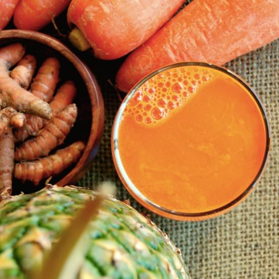 Carrot, Pineapple & Tumeric Juice - Recipe photo by marijasmine