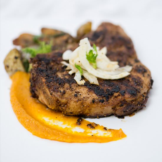 Fennel Crusted Pork Chop - Recipe photo by bsinthekitchen
