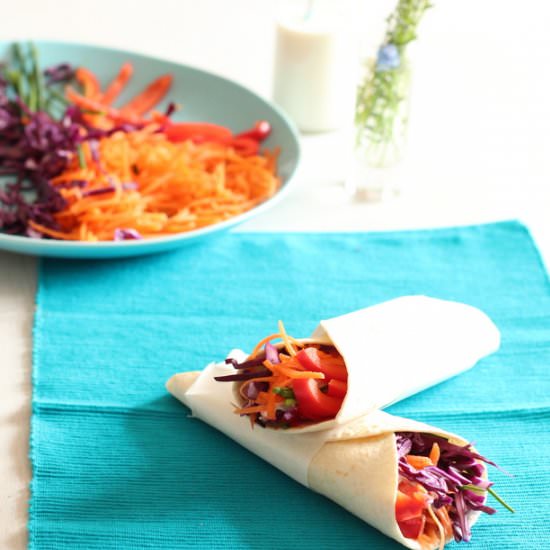 Rainbow Vegetable Wrap - Recipe photo by recipesfromapantry