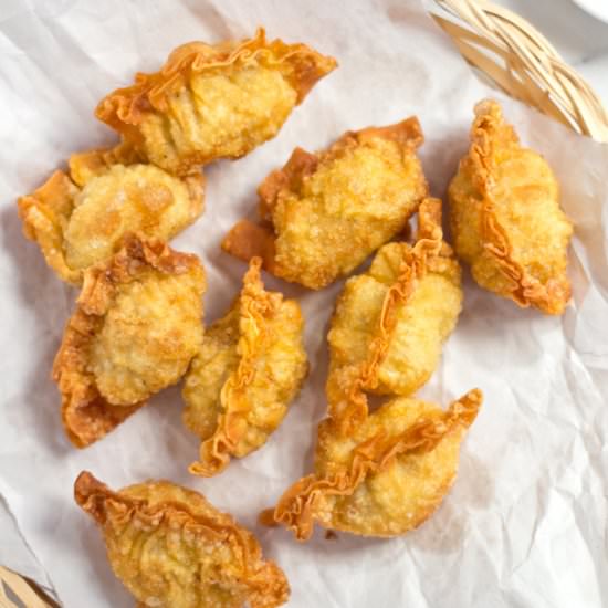 Fried Shrimp Dumplings (炸蝦角) - Recipe photo by SaucySpatula