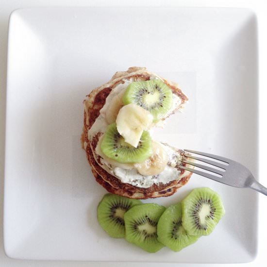 4-Ingredient Vegan Pancakes - Recipe photo by anniesrecipeblog