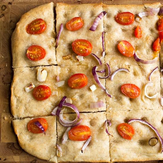 Sourdough Tomato-Onion Focaccia - Recipe photo by ImmigrantsTable