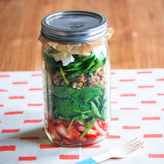 Strawberry and Goat Cheese Salad - Recipe photo by foodandotherstuff
