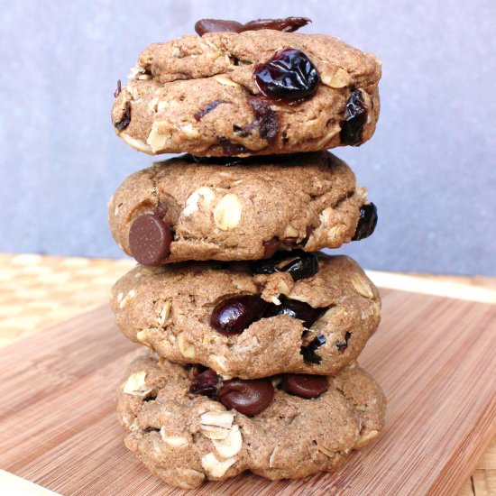 Cran/Choc Almond Oat Cookies - Recipe photo by BlissfulBritt