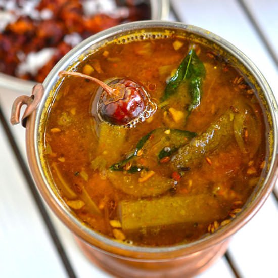 Vendakkai Sambar|Okra Sambar - Recipe photo by Indian Khana