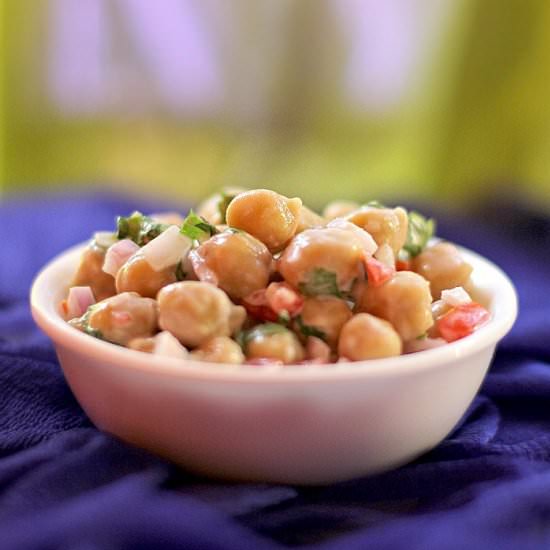 Indian Style Chickpea Salad - Recipe photo by divyapramil