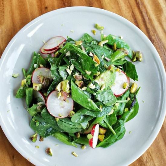 Snap Pea and Pistachio Salad - Recipe photo by cleaneatinggoddess