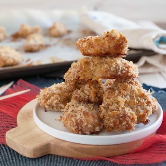 Parmesan Crusted Chicken Bites - Recipe photo by InMyRedKitchen