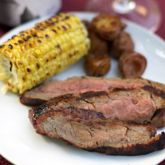 Marinated Grilled Flank Steak - Recipe photo by @Vindulge