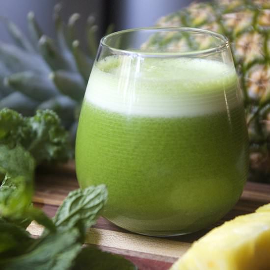 Pineapple Green Juice - Recipe photo by the pescetarian and the pig