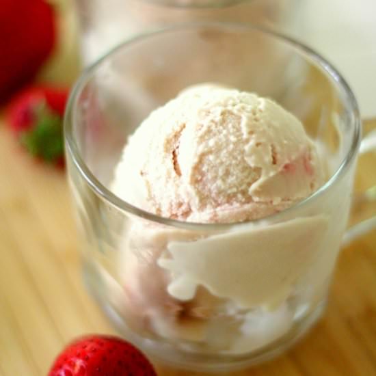 Strawberry Rhubarb Ice Cream - Recipe photo by degreesofprep