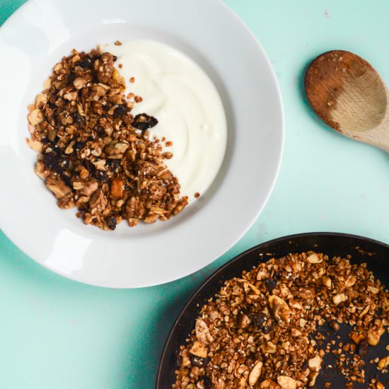 10 Minute Healthy Granola - Recipe photo by AFeastForTheEyes