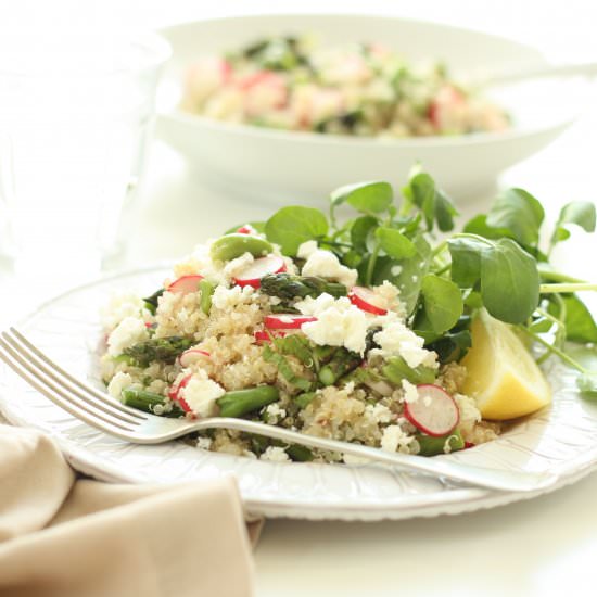 Spring Vegetable Quinoa - Recipe photo by ScaredyCatKitchen