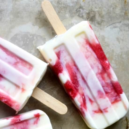 Rhubarb and Greek Yogurt Pops - Recipe photo by theviewfromgreatisland