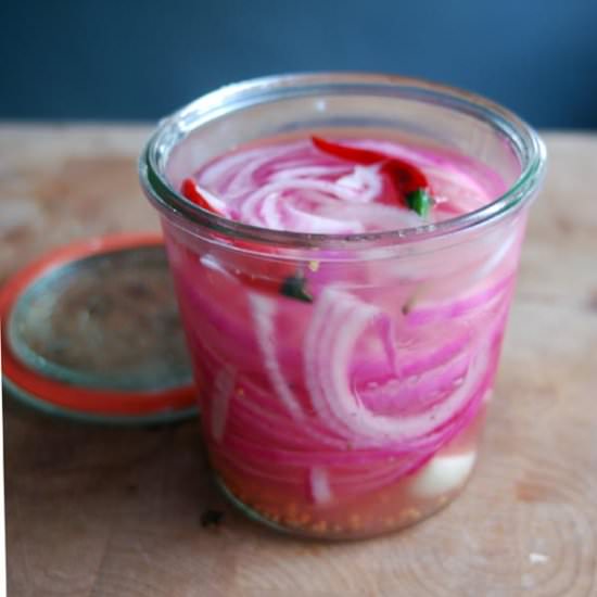 Spicy Pickled Onion - Recipe photo by loveandduckfat
