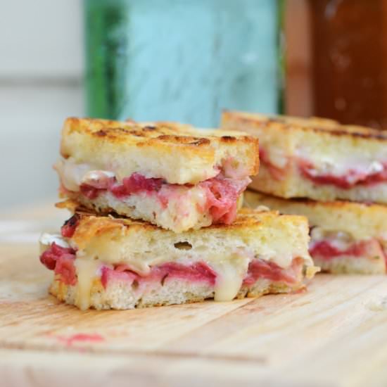 Honeyed Rhubarb and Brie Panini - Recipe photo by theminiaturemoose