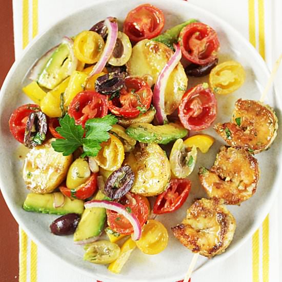 Grilled Shrimp & Veggie Salad - Recipe photo by CookandBeMerry