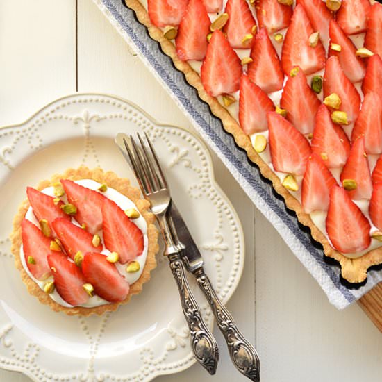 Strawberry and Mascarpone Tart - Recipe photo by Bocadinhos de Acucar
