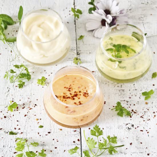 3 kinds of aioli - Recipe photo by Michela