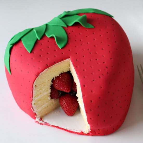Strawberry Surprise Cake - Recipe photo by Hungry Happenings