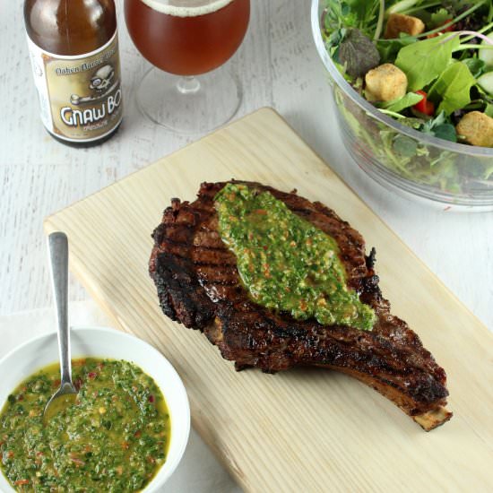 Basil Chimichurri Sauce - Recipe photo by SolidGoldEats
