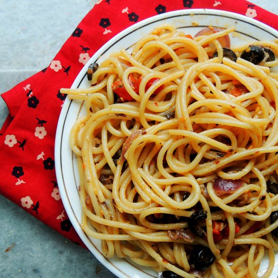 Spaghetti With Cherry Tomato - Recipe photo by thesundayfoodapprentice