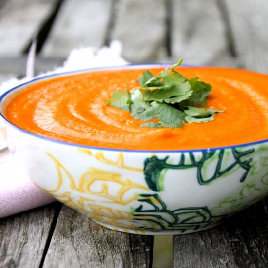 Roasted Tomato & Sweet Potato Soup - Recipe photo by NaturallySassy
