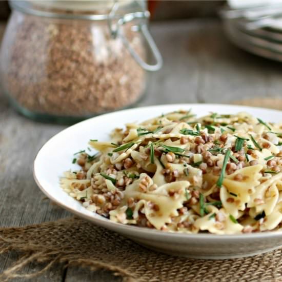 Kasha Varnishkes - Recipe photo by Hungry Couple