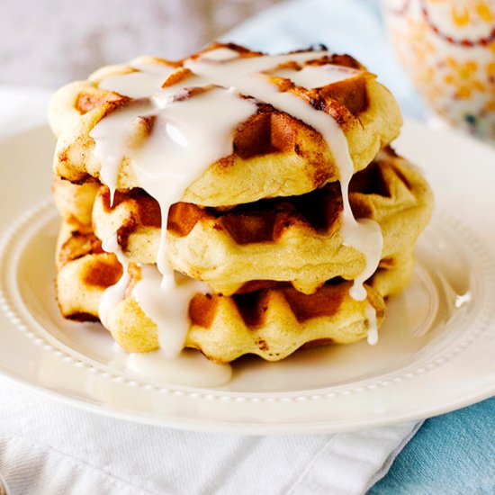 Cinnamon Roll Waffle - Recipe photo by sogoodblog