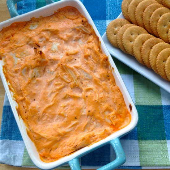 Buffalo Blue Cheese Chicken Dip - Recipe photo by preppingparties