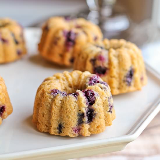 Blueberry Breakfast Bundtlettes - Recipe photo by LauraofTheSpicedLife