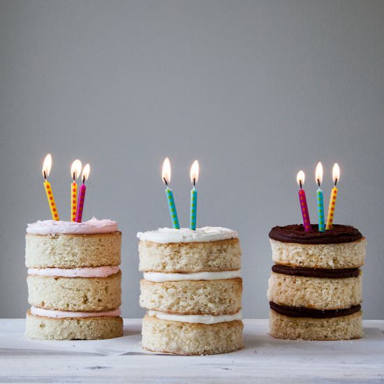 Neapolitan Mini Cakes - Recipe photo by Style Sweet CA