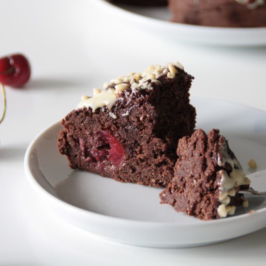 Gluten Free Chocolate-Cherry-Cake - Recipe photo by veggiejam