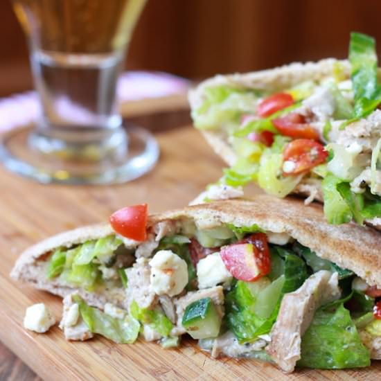 Greek Chicken Salad Pita Pockets - Recipe photo by littlebroken
