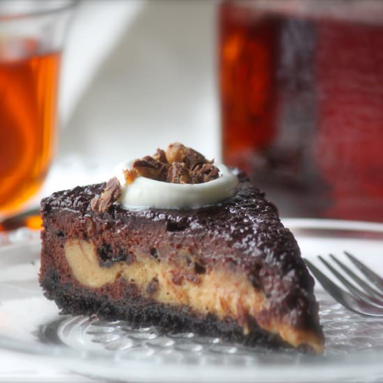 Peanut Butter Cup Cheesecake - Recipe photo by Bread Brownies and Beyond