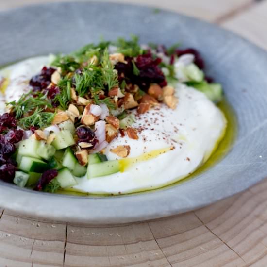 Healthy Persian Yoghurt Dip - Recipe photo by Kate Gibbs