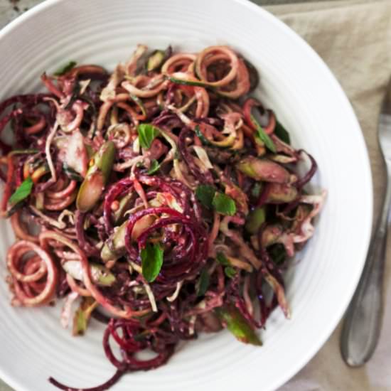 Raw Tangled Thai Spiral Salad - Recipe photo by cleanwellness