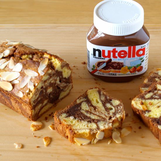 Nutella Swirl Cheese Pound Cake - Recipe photo by ochikeron