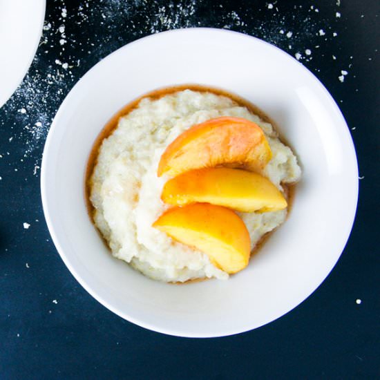 Baked Peach Quinoa Oatmeal - Recipe photo by iwillnoteatoysters