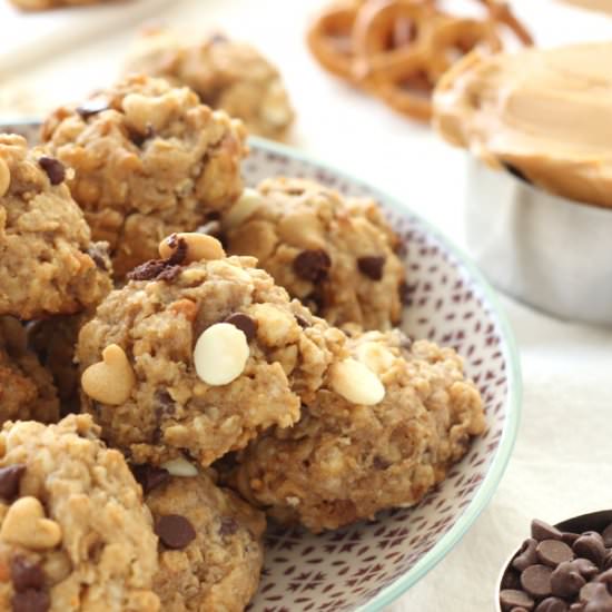Loaded Peanut Butter Pretzel Cookie - Recipe photo by akitchenaddiction