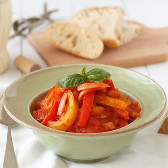 Peperonata (Stewed Bell Peppers) - Recipe photo by ChillyFrosting