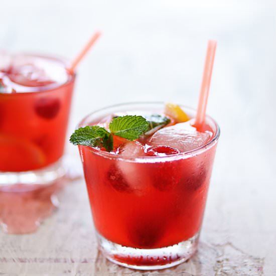 Raspberry Sangria - Recipe photo by turmericnspice