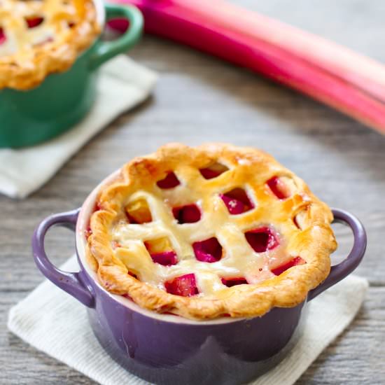 Mini Strawberry Rhubarb Pies - Recipe photo by marriageandlaughter