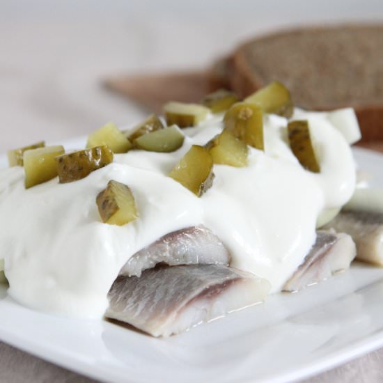 Herring with Sour Cream - Recipe photo by naszakuchnia